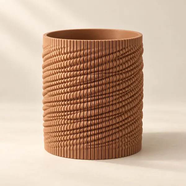 Кашпо POO2 Wooden Waves — 3D-печать на заказ